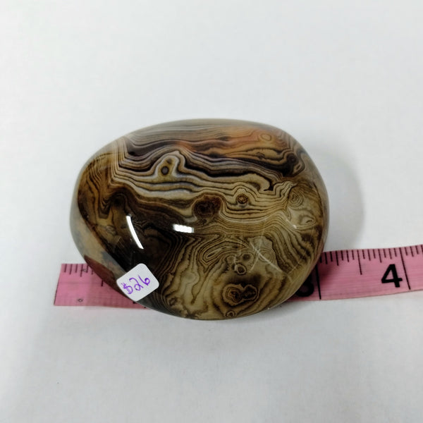Sardonyx banded agate palm stone