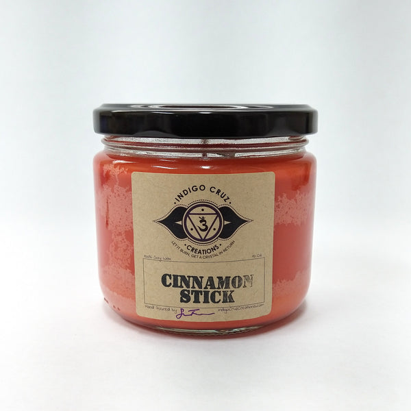 Cinnamon Stick 10 oz Soy Wax Candle with a surprise crystal at the bottom