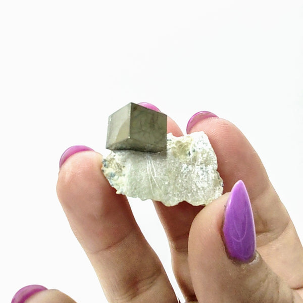 Pyrite Cube on Matrix