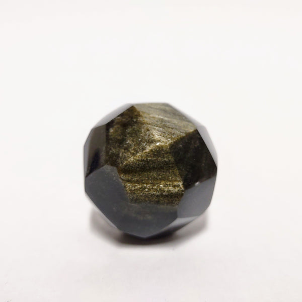 Gold Sheen Obsidian Geometric Sphere