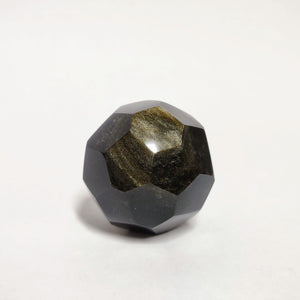 Gold Sheen Obsidian Geometric Sphere